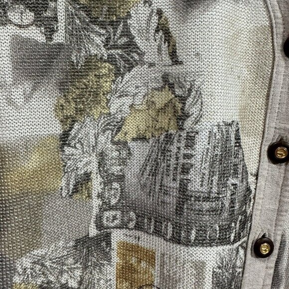 ST JOHN Sport By Marie Multicolored Button Up V-Neck Cardigan Sweater, Sz S/M - Picture 4 of 13